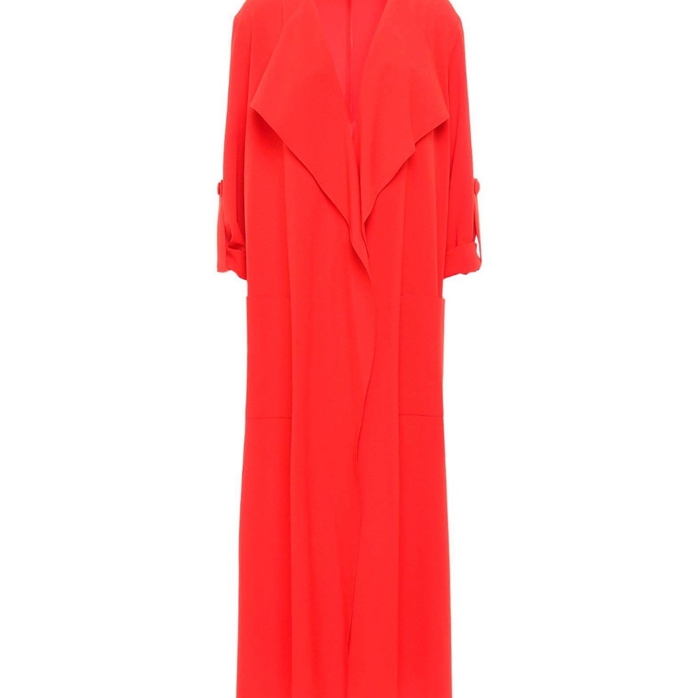 Italian Vibrant Red Long Coat